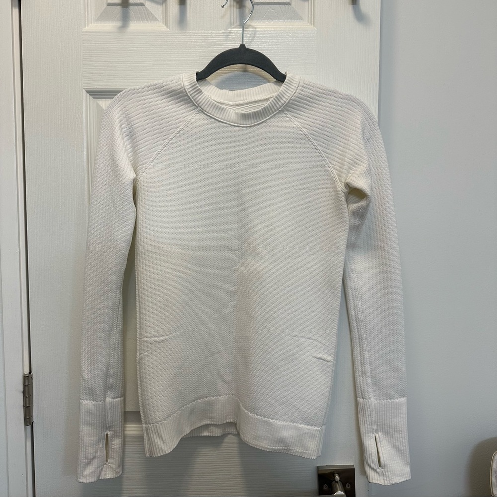 White lululemon long sleeve top